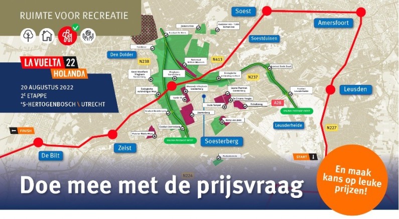 Kaart van het parcours van La Vuelta