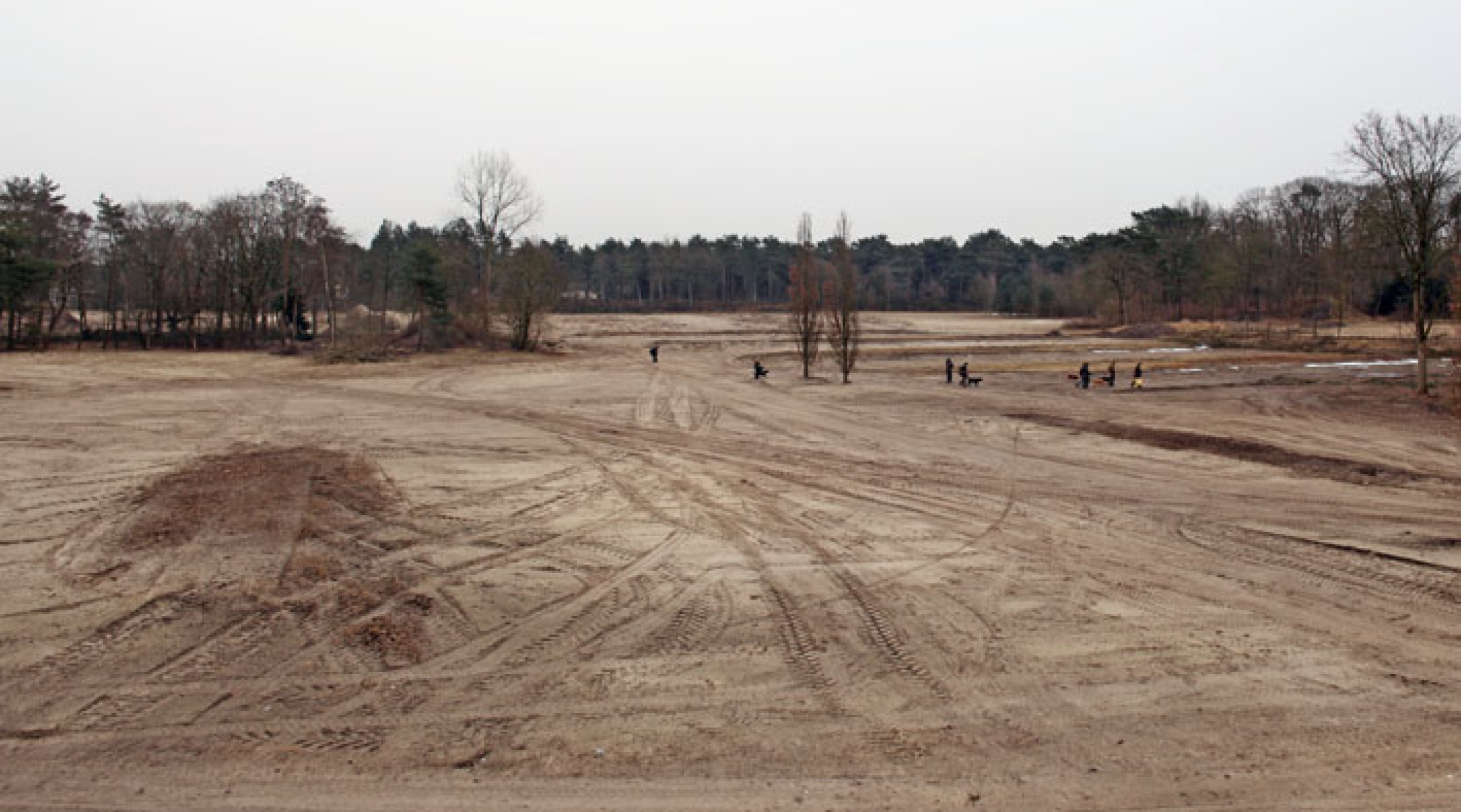 Het terrein in ontwikkeling