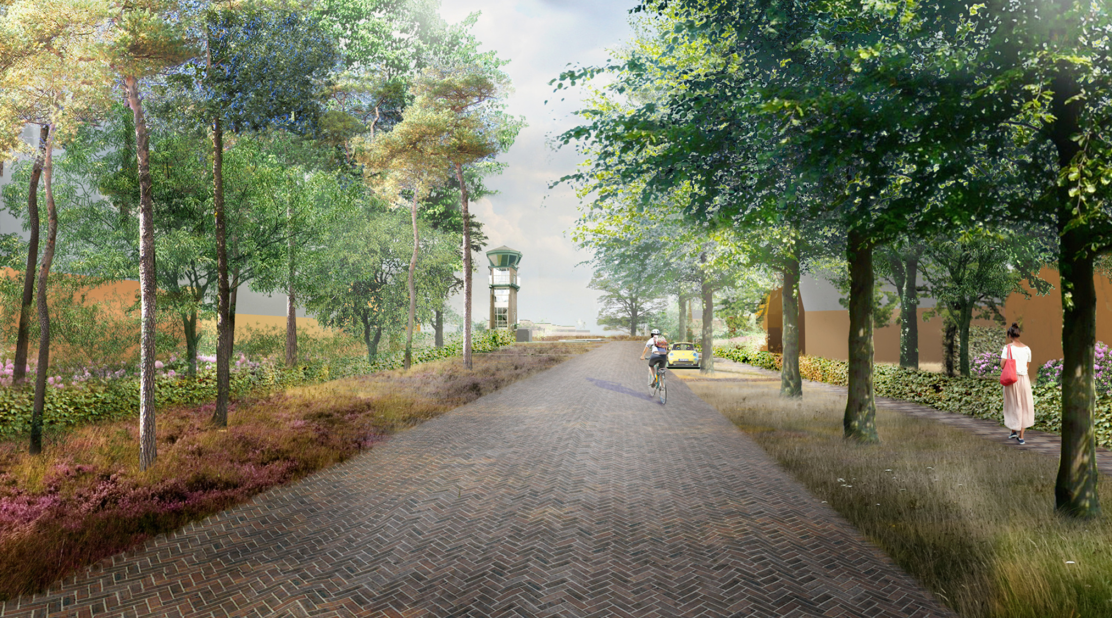Voorbeeld afbeelding van de nieuwe woonwijk De Vliegbasis
